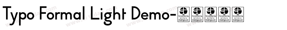 Typo Formal Light Demo字体转换